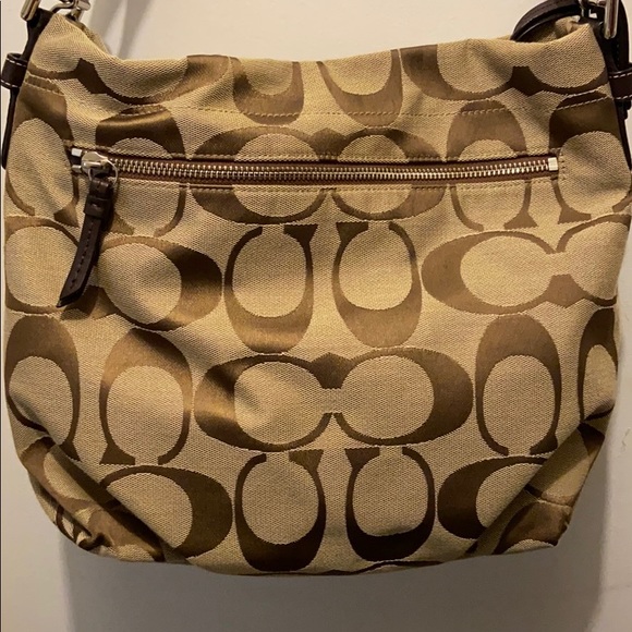 Coach Signature Khaki/Mahogany Purse (F 15067) - Picture 4 of 8